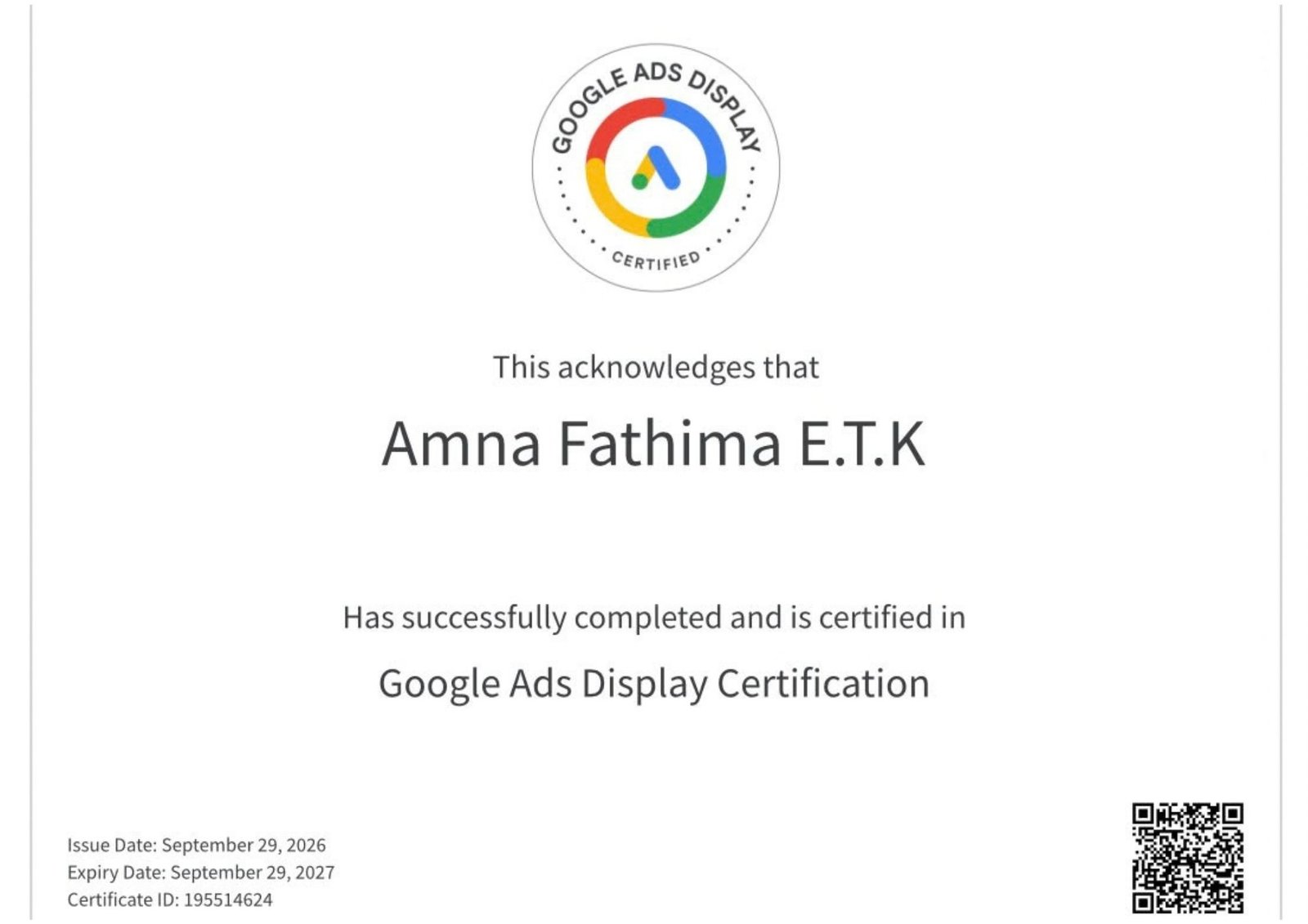 Home Best digital marketer in Calicut - google ads display certificate