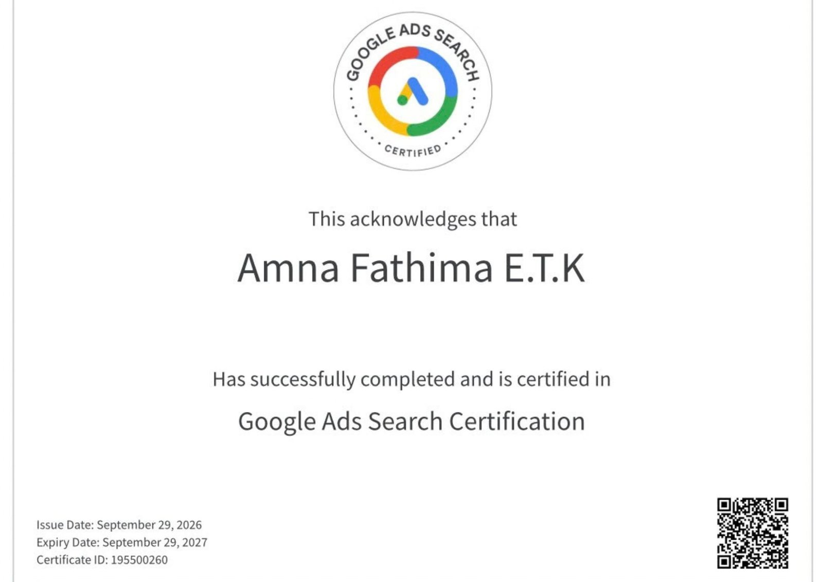 Home Best digital marketer in Calicut - google ads search certificate
